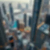 Aerial view of Downtown Dubai showcasing iconic architecture