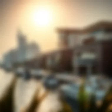 Luxurious waterfront properties shining under the sun
