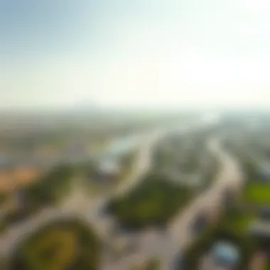 Aerial View of حديقه العين A stunning aerial view showcasing the lush landscapes of حديقه العين