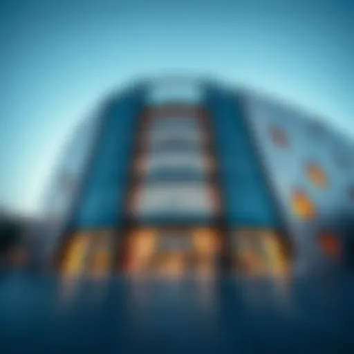 The contemporary facade of Qalaria Mall showcasing its innovative architecture