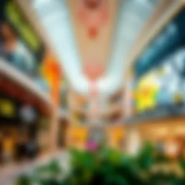 An interior shot highlighting the vibrant atmosphere and design elements of Qalaria Mall