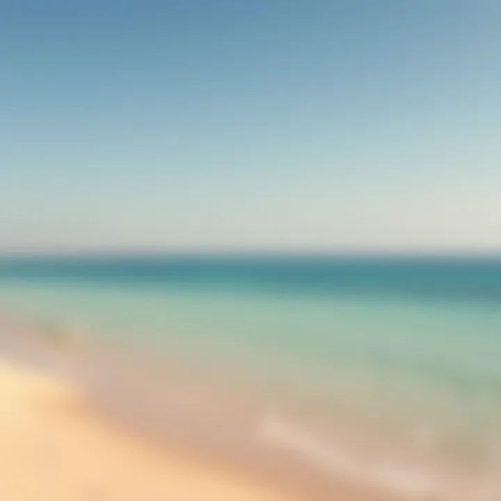 Serene beach landscape with clear waters and sandy shores