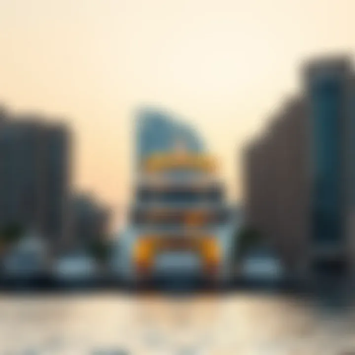 Architectural view of Dubai Marina Yacht Club