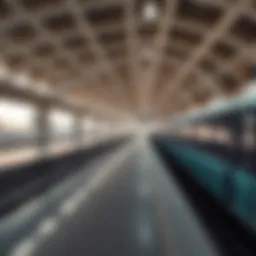 Architectural design of Jaddaf Metro station showcasing modern infrastructure
