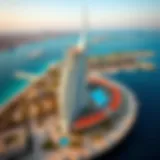Stunning aerial view of The Pointe at Palm Jumeirah