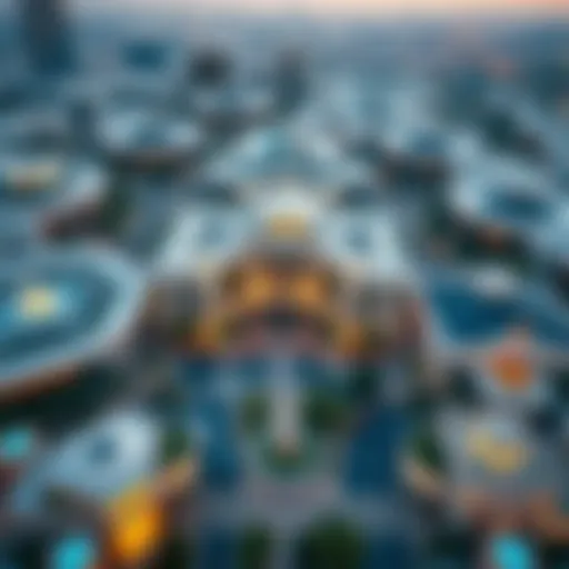 Stunning aerial view of Town Square highlighting its modern architecture