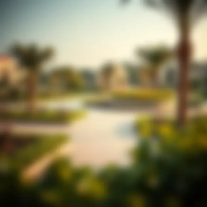 Community amenities in Garhoud featuring parks and recreational areas