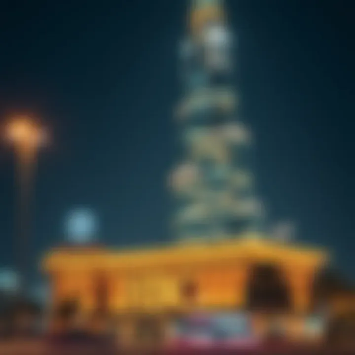 HSBC Tower illuminated at night, showcasing its grandeur