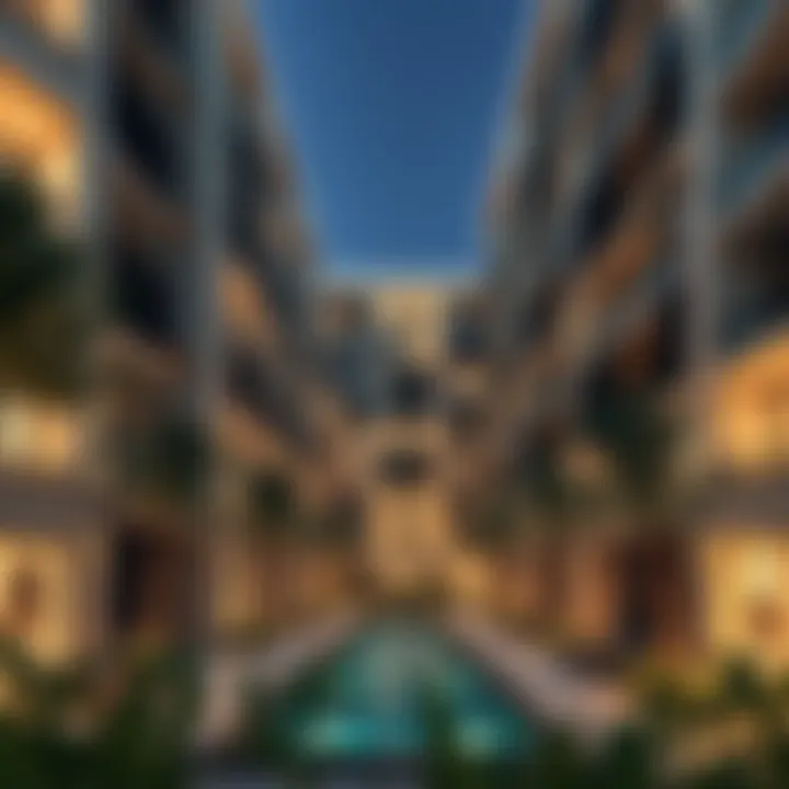 Modern apartment complex in Jumeirah Village Triangle