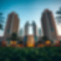 Stunning exterior view of Latifa Towers showcasing its architectural design