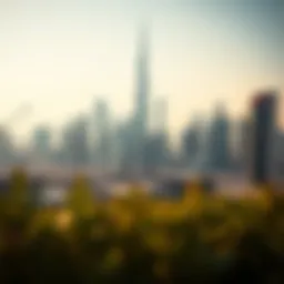 A panoramic view of Dubai's skyline showcasing various real estate developments