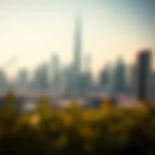 A panoramic view of Dubai's skyline showcasing various real estate developments