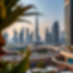 A skyline view of Dubai showcasing iconic real estate